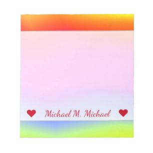 Aangepaste naam; Multicolored regenboogachtige pat Notitieblok