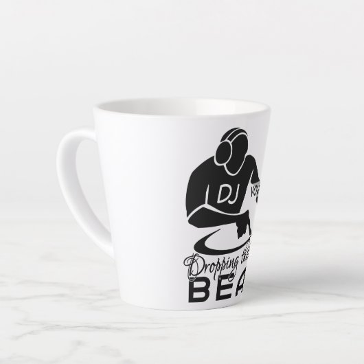 Aangepaste naam Music DJ Latte Mok (Linkerhoek)