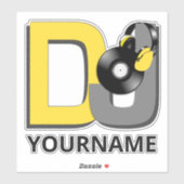 Aangepaste naam Music DJ Sticker (Vel)