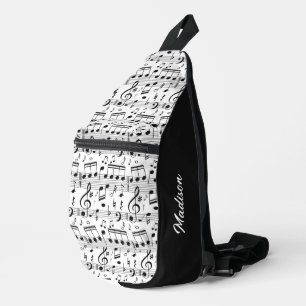 Aangepaste naam Muziek Illustratie Sling Bag