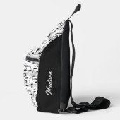 Aangepaste naam Muziek Illustratie Sling Bag (Rechts)