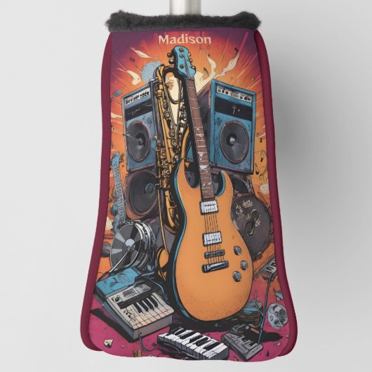 Aangepaste naam Muziekinstrumenten Golfheadcover (Draai 90)