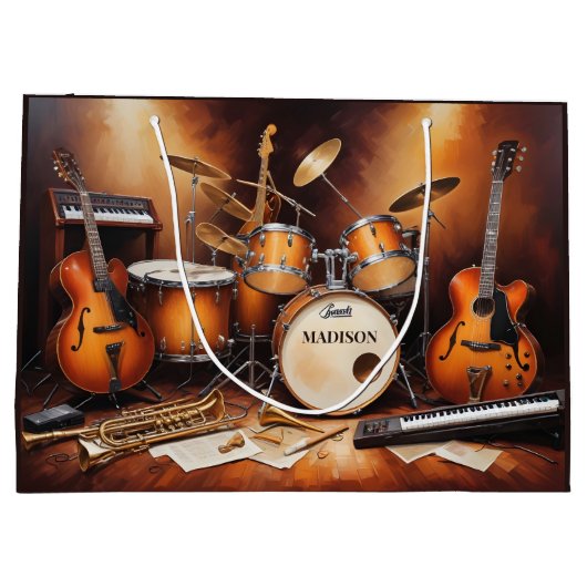 Aangepaste naam Muziekinstrumenten Groot Cadeauzakje (Achterkant)
