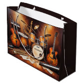Aangepaste naam Muziekinstrumenten Groot Cadeauzakje (Achterkant Gekanteld)