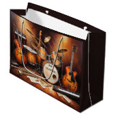 Aangepaste naam Muziekinstrumenten Groot Cadeauzakje (Voorkant Gekanteld)