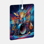 Aangepaste naam Muziekinstrumenten Metalen Ornament (Voorkant Rechts)