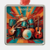 Aangepaste naam Muziekinstrumenten Metalen Ornament (Voorkant)