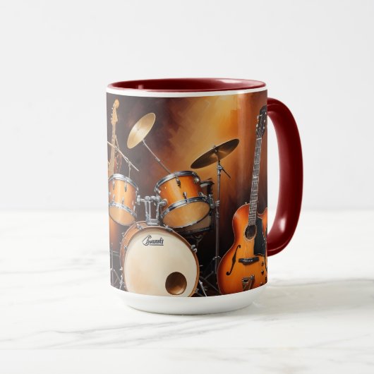 Aangepaste naam Muziekinstrumenten Mok (Voorkant rechts)