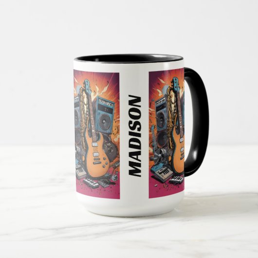 Aangepaste naam Muziekinstrumenten Mok (Voorkant rechts)