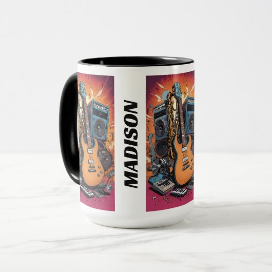 Aangepaste naam Muziekinstrumenten Mok (Voorkant links)