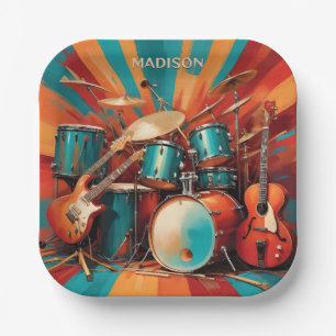 Aangepaste naam Muziekinstrumenten Papieren Bordje