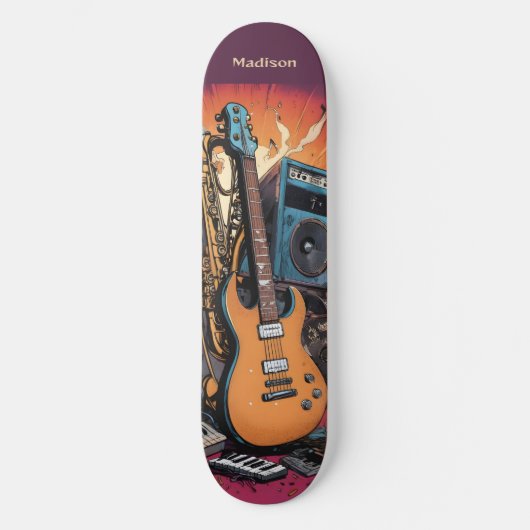 Aangepaste naam Muziekinstrumenten Persoonlijk Skateboard (Voorkant)