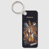 Aangepaste naam Muziekinstrumenten Sleutelhanger (Voorkant)