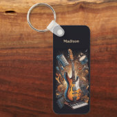 Aangepaste naam Muziekinstrumenten Sleutelhanger (Voorkant)