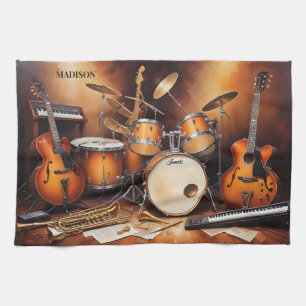 Aangepaste naam Muziekinstrumenten Theedoek