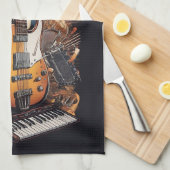 Aangepaste naam Muziekinstrumenten Theedoek (Quarter Fold)