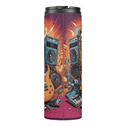 Aangepaste naam Muziekinstrumenten Thermosbeker (Achterkant)