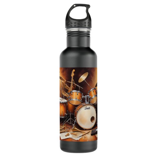 Aangepaste naam Muziekinstrumenten Waterfles (Voorkant)