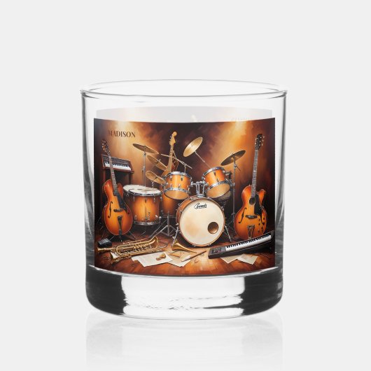 Aangepaste naam Muziekinstrumenten Whisky Glas (Voorkant)