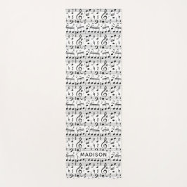 Aangepaste naam muziekkatroon yoga mat