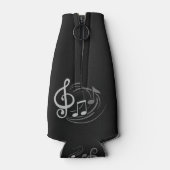 Aangepaste naam muzieknoten flesjeskoeler (Achterkant)