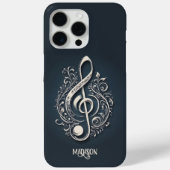 Aangepaste naam Muzikale Clef Note Case-Mate iPhone Case (Achterkant)