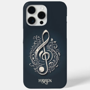 Aangepaste naam Muzikale Clef Note iPhone 15 Pro Max Hoesje