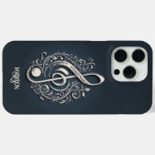 Aangepaste naam Muzikale Clef Note Case-Mate iPhone Case (Achterkant (horizontaal))