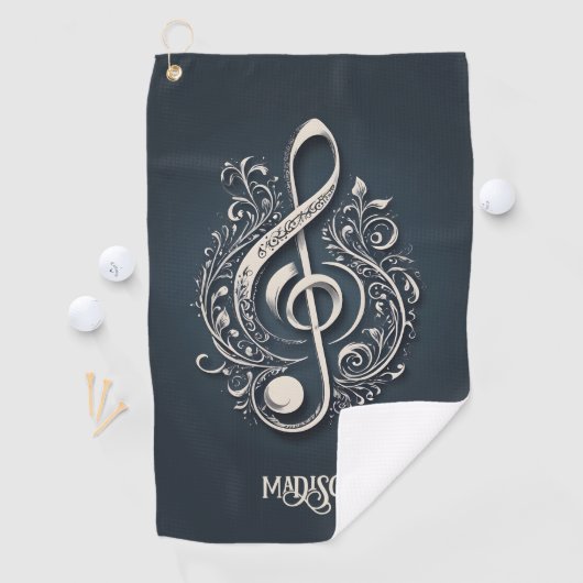 Aangepaste naam Muzikale Clef Note Golfhanddoek (Insitu)