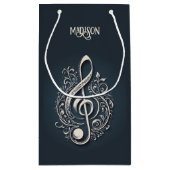 Aangepaste naam Muzikale Clef Note Klein Cadeauzakje (Achterkant)
