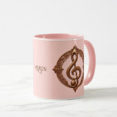 Aangepaste naam Muzikale Clef Note Mok (Voorkant rechts)