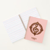 Aangepaste naam Muzikale Clef Note Notitieboek (Binnen)