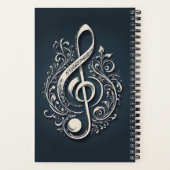 Aangepaste naam Muzikale Clef Note Notitieboek (Achterkant)