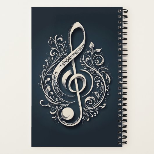 Aangepaste naam Muzikale Clef Note Notitieboek (Achterkant)
