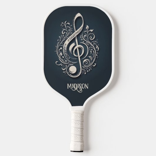 Aangepaste naam Muzikale Clef Note Pickleball Paddle (Achterkant)
