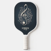 Aangepaste naam Muzikale Clef Note Pickleball Paddle (Voorkant)