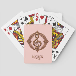 Aangepaste naam Muzikale Clef Note Pokerkaarten
