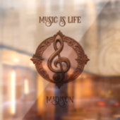 Aangepaste naam Muzikale Clef Note Raamsticker (Vel 2)