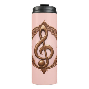 Aangepaste naam Muzikale Clef Note Thermosbeker