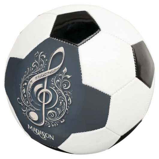 Aangepaste naam Muzikale Clef Note Voetbal (Drie kwart)