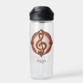 Aangepaste naam Muzikale Clef Note Waterfles (Achterkant)