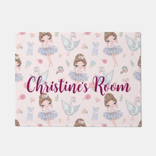 Aangepaste naam My Sweet Ballerina Deurmat (Voorkant)