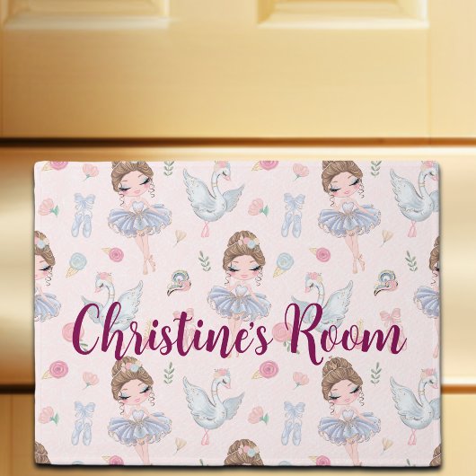 Aangepaste naam My Sweet Ballerina Deurmat