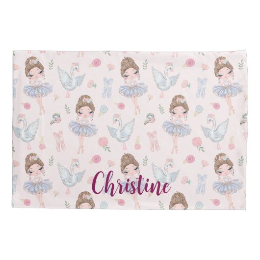 Aangepaste naam My Sweet Ballerina Kussensloop (Achterkant)