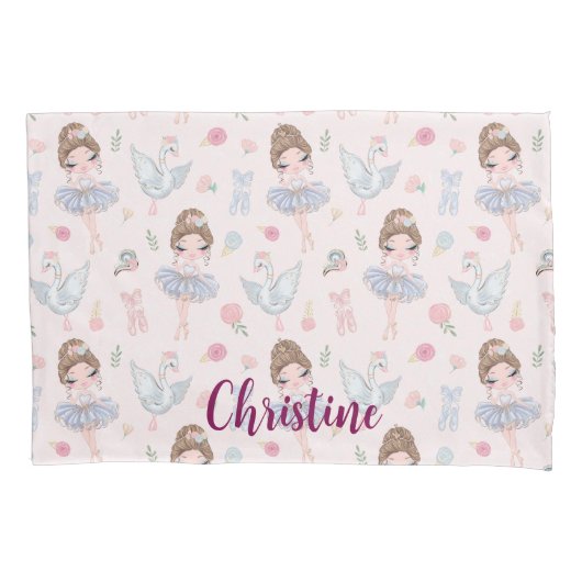 Aangepaste naam My Sweet Ballerina Kussensloop (Voorkant)