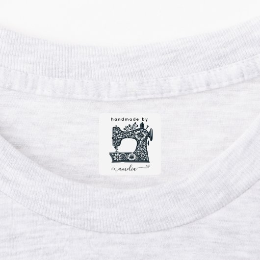 Aangepaste Naam Naaimachine Ontwerp Stof Kleding Labels (Aangebracht)