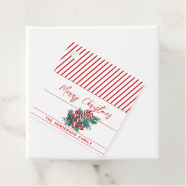 Aangepaste naam naar & van | Candy Cane Christmas Bedankjes Labels