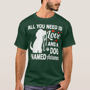 Aangepaste naam najaar van hond Cute Dog Pet Lover T-shirt