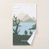 Aangepaste naam Natuur Illustratie Bad Handdoek (Handdoek)
