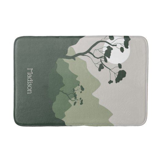 Aangepaste naam Natuur Illustratie Badmat (Voorkant)